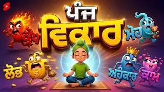 Thumbnail: 5 ਵਿਕਾਰਾਂ ਦੀ ਕਹਾਣੀ | 5 ਵਿਕਾਰ ਕੀ ਹਨ? ਬੱਚਿਆਂ ਲਈ ਆਸਾਨ ਤੇ ਮਜ਼ੇਦਾਰ Sikh Kids Animation | Khalsa Phulwari