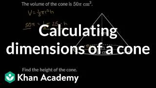 Thumbnail: Calculating dimensions of a cone