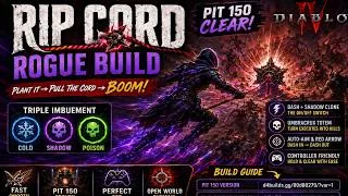 Thumbnail: RIP CORD — Rogue Build — Triple Imbuement PIT 150 Clear! | Diablo 4 Season 14