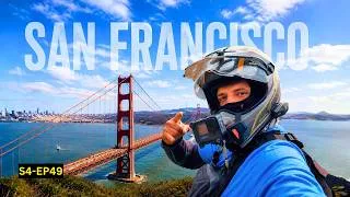 Thumbnail: Finally Rode Across the Golden Gate Bridge | MotoVlog | Alaska to Patagonia Motorcycle Tour S4-EP49