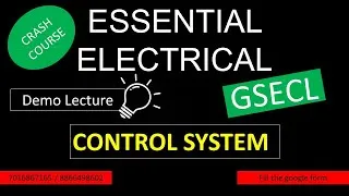 Thumbnail: Demo Lecture || Control System || GSECL Crash Course || Essential Electrical