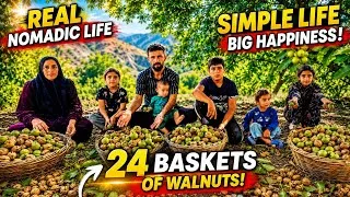Thumbnail: 🌰 Yusef’s Exciting Day in the Mountains! Gathering Walnuts in the Heart of Untouched Nature 🌿🔥