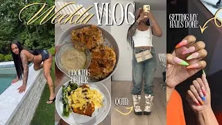 Thumbnail: WEEKLY VLOG | unpacking | grocery shopping for my new crib | cooking | ootd | new nail set | etc