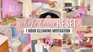 Thumbnail: MESSY HOUSE RESET | Whole House Clean With Me + 1 Hour Cleaning Motivation