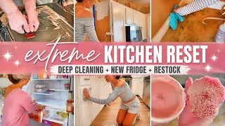 Thumbnail: NEW FRIDGE + EXTREME KITCHEN RESET! 😍 | Deep Clean, Organize & Costco Restock