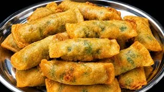 Thumbnail: मेहमानों के लिए नाश्ते में बनाएं ये स्वादिष्ट और क्रिस्पी रोल|Crispy Snack Recipe😋|Easy Snack Recipe