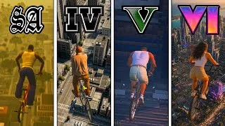 Thumbnail: Jumping from the Highes point by Bicycle  in Every GTA 🚲