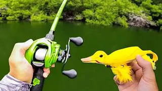 Thumbnail: Fishing for 15lb Bass w/ TOPWATER Lures!