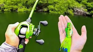 Thumbnail: Fishing for 10lb Bass w/ FROGS!