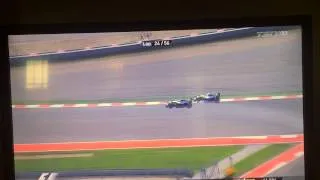 Thumbnail: Lewis Hamilton overtakes Nico Rosberg USGP Austin Texas 2014