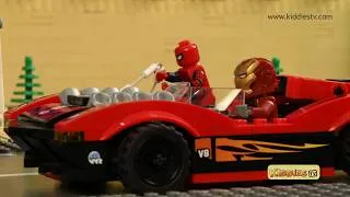 Thumbnail: LEGO Superheroes Race! Iron Man vs Joker vs Ghost Rider vs Spiderman - Epic Stop Motion Animation