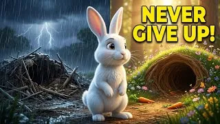Thumbnail: Never Give Up | The Rabbit Who Lost Everything Overnight #kidsstories