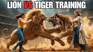 Thumbnail: Massive Muscular Lion vs. Tiger | Extreme Power & Agility Training in Battle Arena with Trainers
