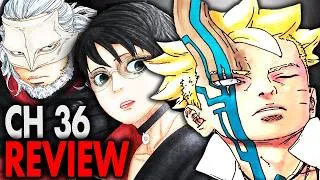 Thumbnail: Momoshiki RETURNS?! Sarada LOSES her EYES?! Boruto Two Blue Vortex Chapter 36 Review