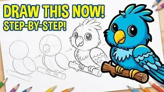 Thumbnail: Draw Your Own Cute Bird | @KidsAcademyCom  |Easy Drawing Tutorial for Everyone