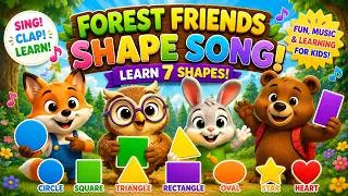 Thumbnail: Forest Friends Shape Song  Learn Shapes with Cute Animals  Nursery Rhymes & Kids Songs