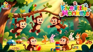 Thumbnail: 5 Little Monkeys Went Out One Day I Nursery Rhymes For Kids I Play School Songs For Kids