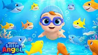 Thumbnail: Baby John Swims with Baby Sharks! 🌊 | Kids Cartoons and Nursery Rhymes
