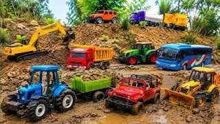Thumbnail: Toy Cars, Trucks, Tractors, Bulldozers & Bus | Ultimate Off-Road Mud Adventure Challenge