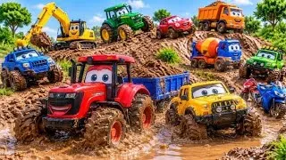 Thumbnail: Tractor Car Off-Road Adventure | Real Toy Vehicles Extreme Mud Challenge