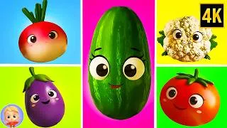 Thumbnail: Five Little Vegetables, Learning Videos + More Nursery Rhymes for Kids