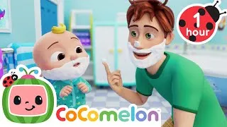Thumbnail: Dad! I Can Be Like You 💪| Cocomelon | Funny Cartoons for Kids | Moonbug Kids Express Yourself!