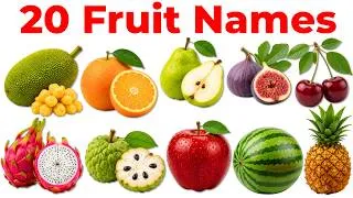 Thumbnail: 20 Fruit Names in Hindi and English | फलों के नाम | Learn Fruits for Kids Easily