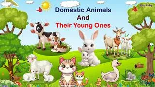 Thumbnail: Domestic Animals and Their Young Ones | Babies of Animals| Animals and Baby Names - Kids Entry