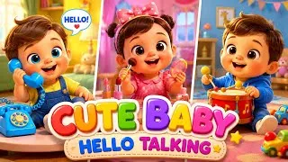 Thumbnail: 🌈👶 😂 CUTE BABY HELLO PAPA TALKING📲 📞💖🌟🤣 Funny Baby Phone Call | Cute Kids Laughing Moments 🎉👶💕