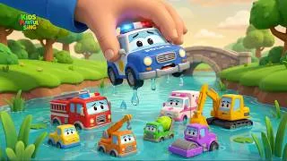 Thumbnail: Toy Car Rescue Team! 🚒🚓🚑 Vehicle Song & Nursery Rhymes for Kids  Learn Colors & Trucks