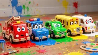 Thumbnail: Paint Party Cars Song  Learn Colors & Vehicles  Nursery Rhymes for Kids