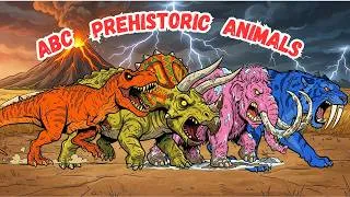 Thumbnail: ABC Prehistoric Animals! 🦕 Nursery Rhymes & Animal Sounds | Learn A to Z for Kids