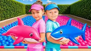 Thumbnail: Pink vs Blue Pool and others Summer Stories for Kids