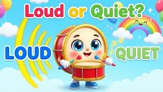 Thumbnail: Benny Drum Learns Loud & Quiet 🥁 | Loud and Soft Sounds Song for Toddlers | Original Nursery Rhyme