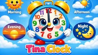 Thumbnail: ⏰ Learn the parts of the day with Tina Ticking Clock! 🌞🌤️🌅🌙 Time learning song for preschoolers 
