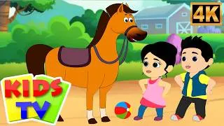 Thumbnail: Chal Mere Ghode Rhyme, चल मेरे घोड़े, Main Tota Main Tota + Cartoon Nursery Songs for Children