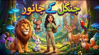 Thumbnail: Forest Animals in Urdu for Kids | Learn Animal Names & Sounds | Kids Learning Video