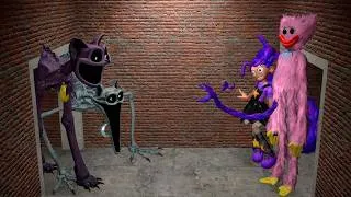 Thumbnail: CATNAP AND NIGHTMARE CATNAP VS LILY LOVEBRAIDS AND KISSY MISSY in gm_construct map (Garry's Mod)