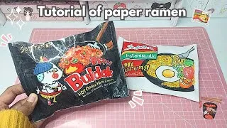 Thumbnail: How to Make Paper Ramen Step by Step 🍜 | Easy & Realistic Paper Food Craft Tutorial