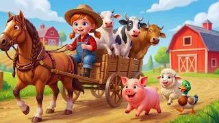 Thumbnail: Old MacDonald’s Happy Farm | Kids Nursery Rhymes & Animal Sounds | E-I-E-I-O