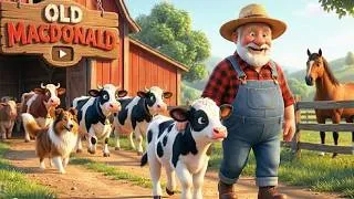 Thumbnail: Old MacDonald Had a Farm 🐴🐄🐶 | Fun Animal Sounds Song for Kids