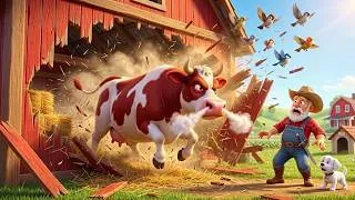 Thumbnail: Old MacDonald’s Farm 🐄🐶🐴 | E-I-E-I-O Animal Sounds Nursery Rhyme