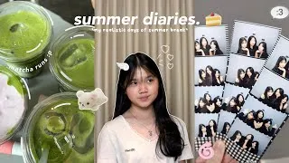 Thumbnail: SUMMER DIARIES 🍰: school break, friends, cafes, report card day, photobooths