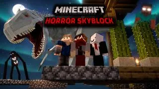Thumbnail: 3 Grown Men Add DINOSAURS To Horror Skyblock - WORST IDEA OF ALL TIME...