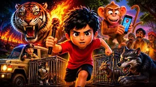 Thumbnail: Shiva vs Tiger, Monkey & Wolf | Village Under Attack! | Shiva