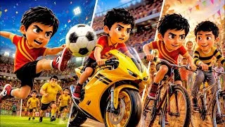Thumbnail: Shiva’s Triple Victory! | Football to Bike Race – Shiva Won All | Rudra
