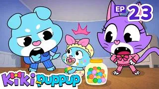 Thumbnail: [NEW] Johny Johny, Yes Papa🍕 (Family Ver.) | EP23 | Kids Songs | Kikipuppup Nursery Rhymes
