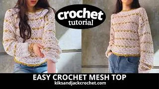 Thumbnail: Make a Lightweight Easy Crochet Mesh Top Tutorial | Beginner Stitch Tutorial + Free Written Pattern