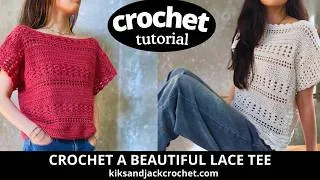 Thumbnail: Crochet Mesh & Lace Top Stitch Tutorial for Beginners | Free Written Pattern + Easy Instructions