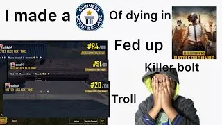 Thumbnail: I Made A World Record Of dying In PUBG MOBILE || FED UP SONG ||